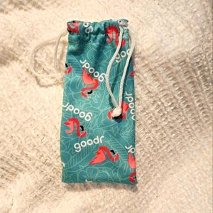 Goodr SUNGLASSES CLEANING CLOTH POUCH CASE Flamino Print NWOT